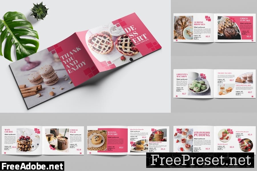 A5 Dessert Menu Template JJQMDXD