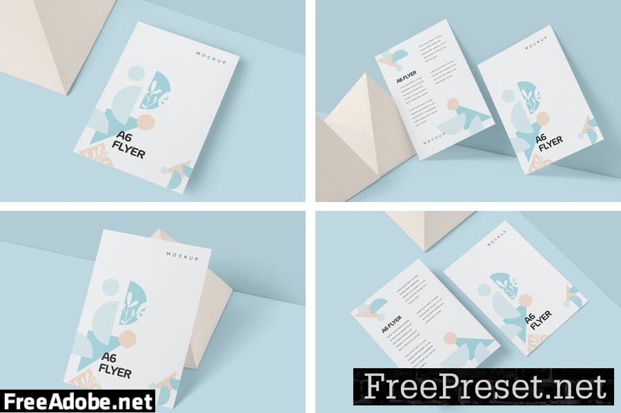 A6 Single Page Flyer Mockups FHYJAQ7