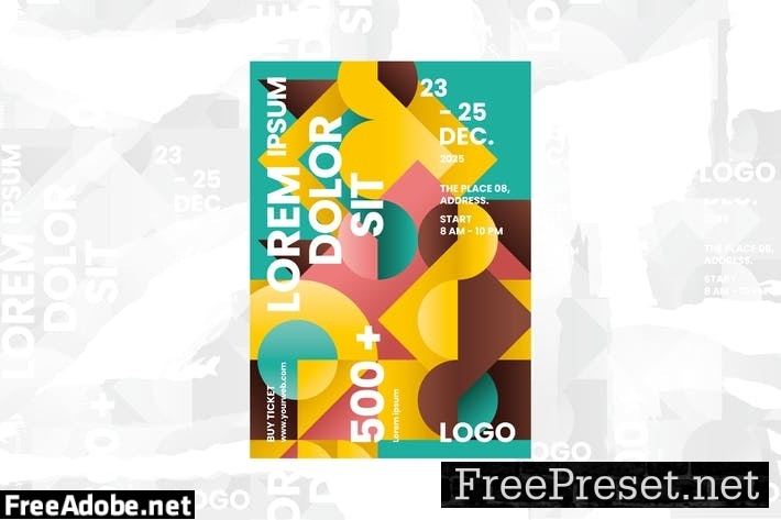 Abstract Poster Template 6TQJG8C