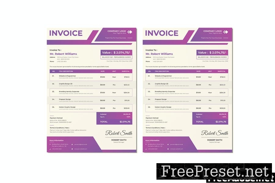 Account Budget Invoice