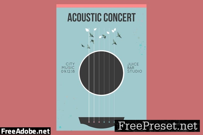 Acoustic Concert Flyer Poster HBXWWK