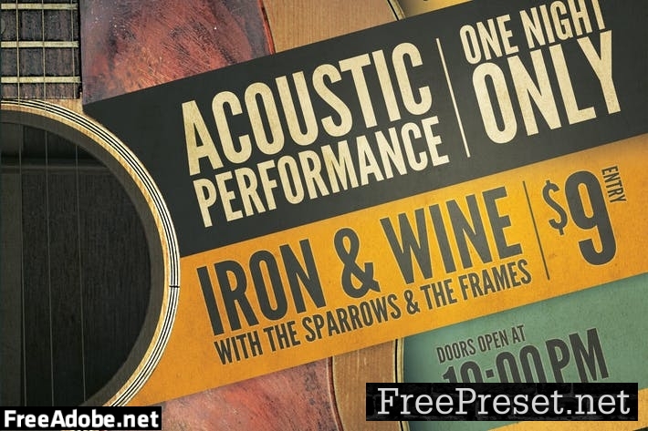 Acoustic Event Flyer/Poster Template SAH6RB