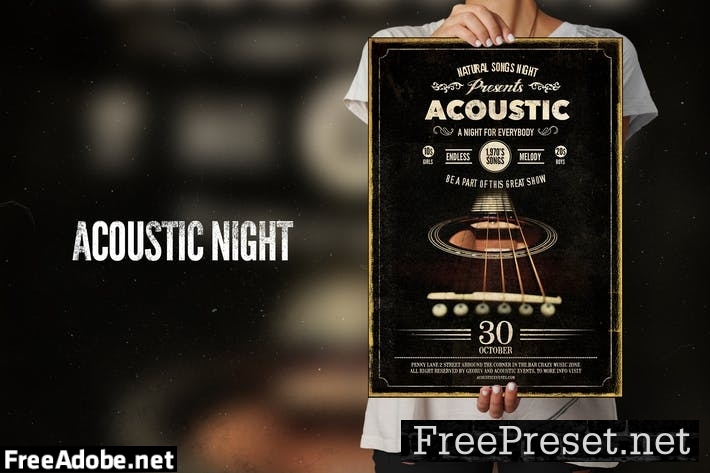 Acoustic Night Flyer Poster 4YQWVA