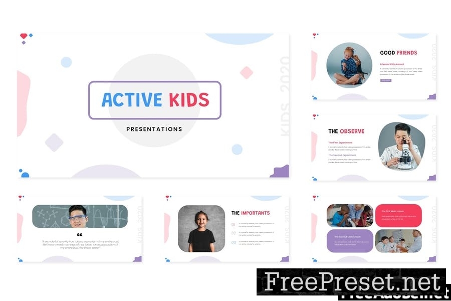 Active Kids - Powerpoint Template