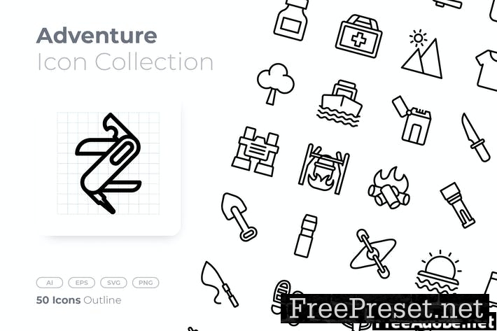 Adventure Outline Icon LPXYT7F