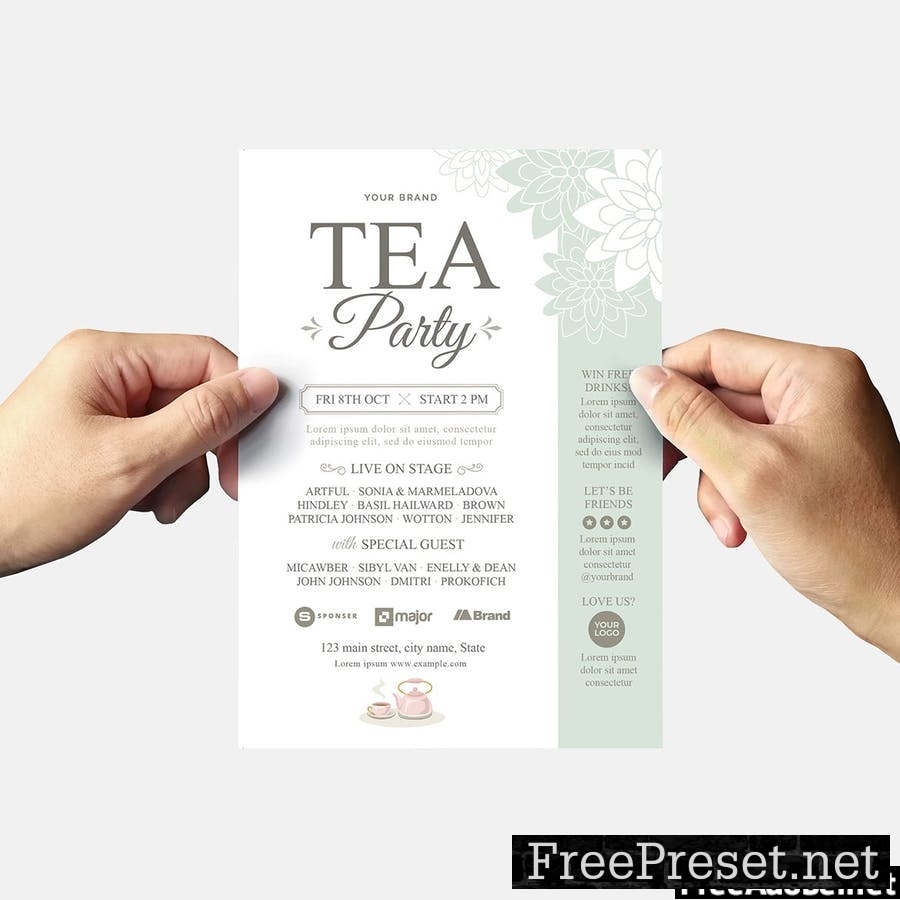 Afternoon Tea Menu Template