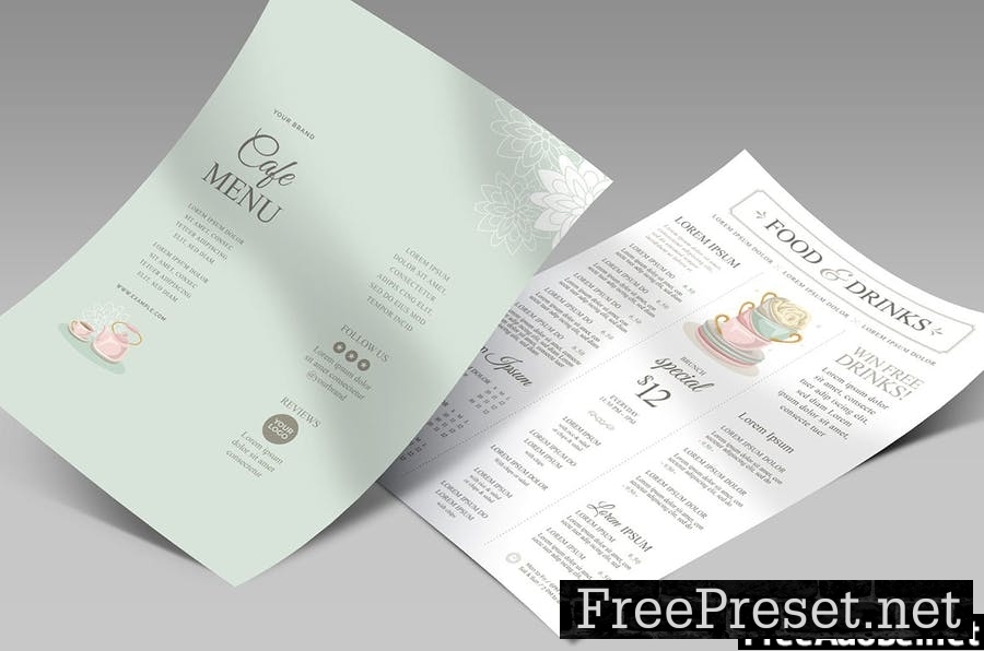 Afternoon Tea Menu Template 4L9HZST