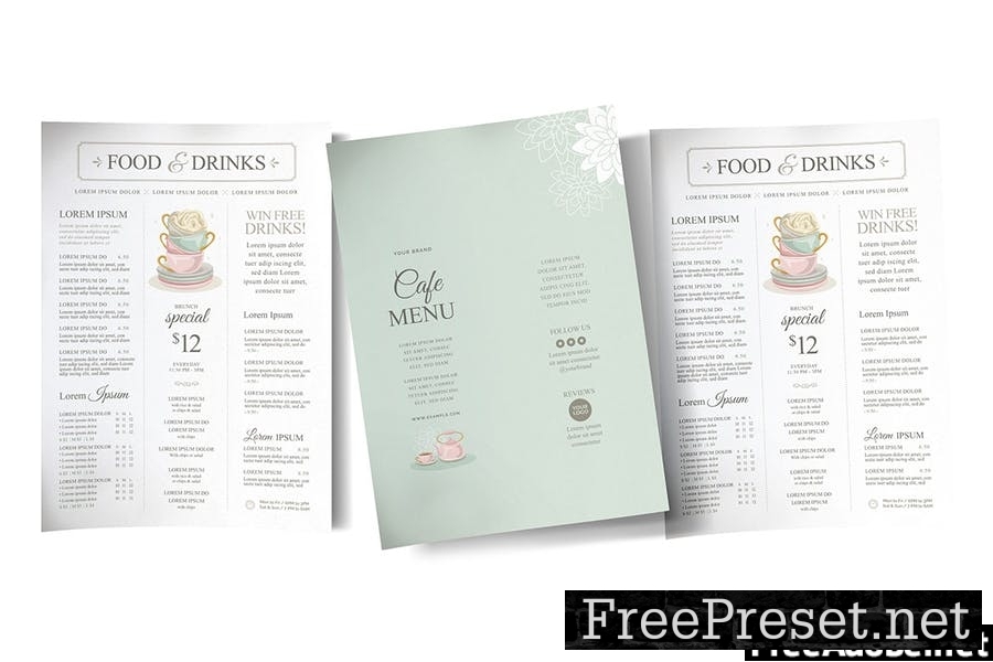 Afternoon Tea Menu Template 4L9HZST