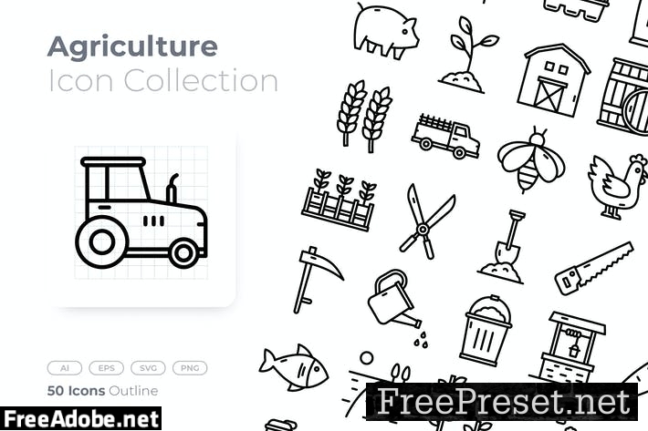 Agriculture Outline Icon E422VNA