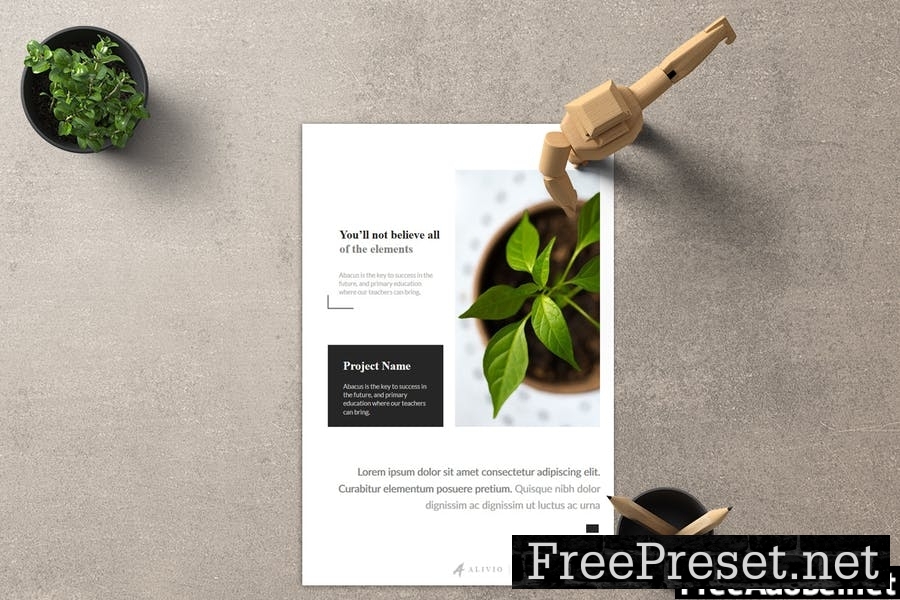 Alivio - A4 Powerpoint Template