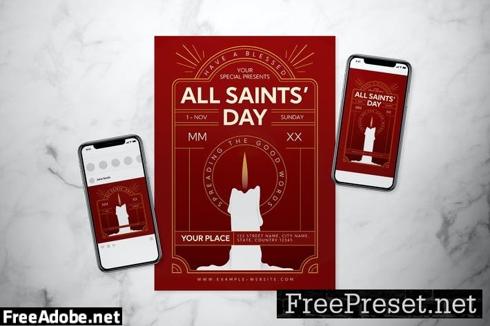 All Saints' Day Flyer Set 2U9WX69