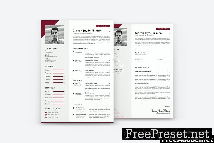 Ambitious Design CV Resume Set