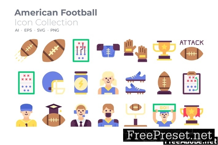 American Football Color Icon SC8A5CN