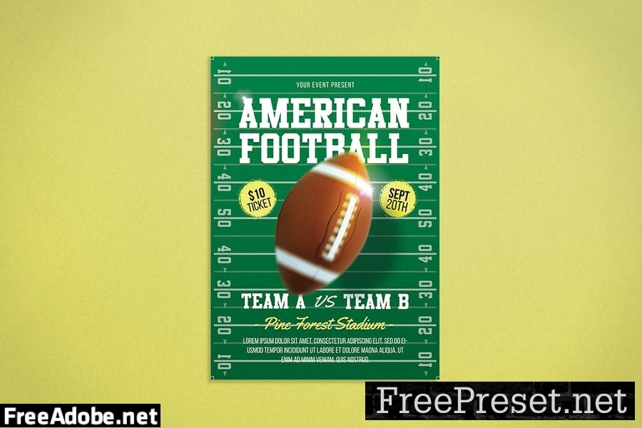 American Football Flyer U8JFNRB