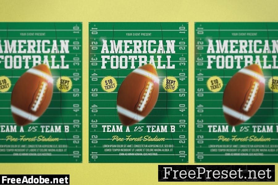 American Football Flyer U8JFNRB