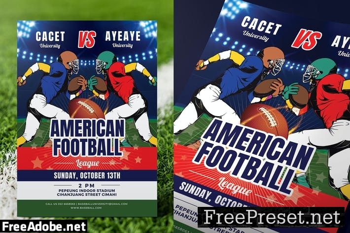 American Football Game Flyer KELY8KG