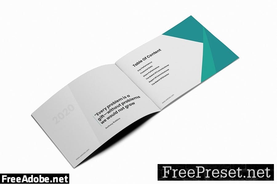 Annual Report A5 Brochure Template F2EBEM6