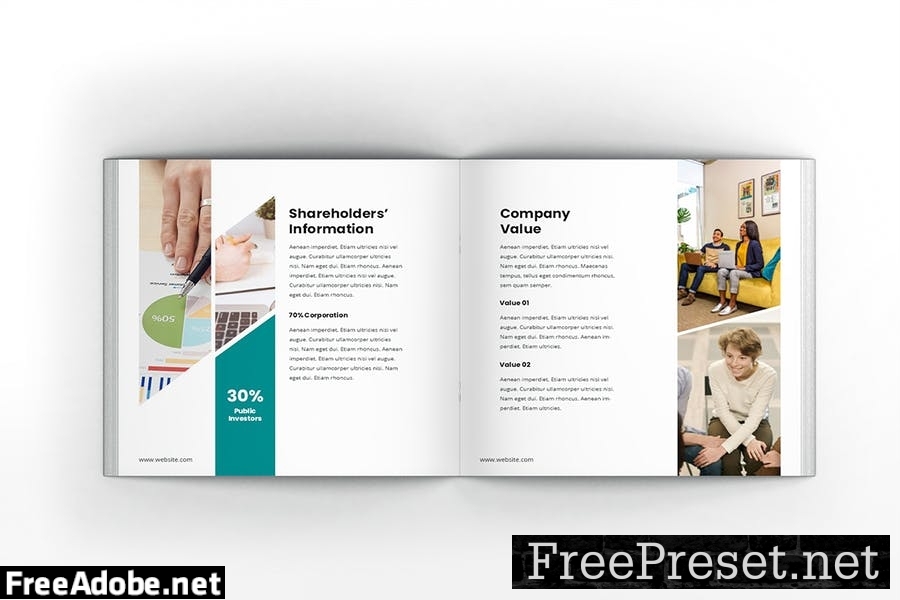 Annual Report Square Brochure Template