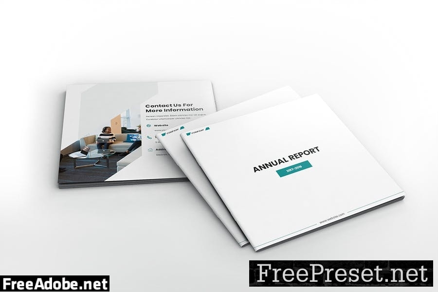 Annual Report Square Brochure Template