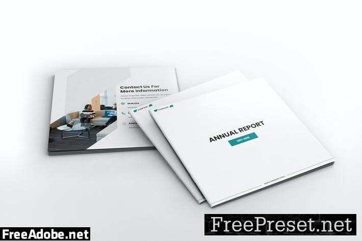 Annual Report Square Brochure Template UCP7CGA