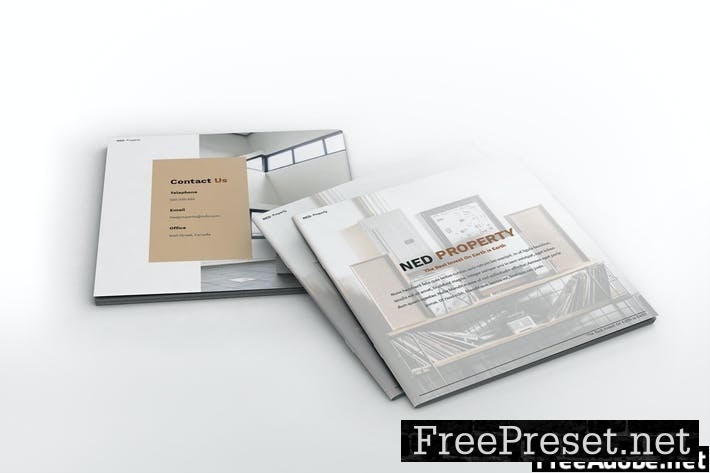 Apartment Property Square Brochure Template B5UQ5DA