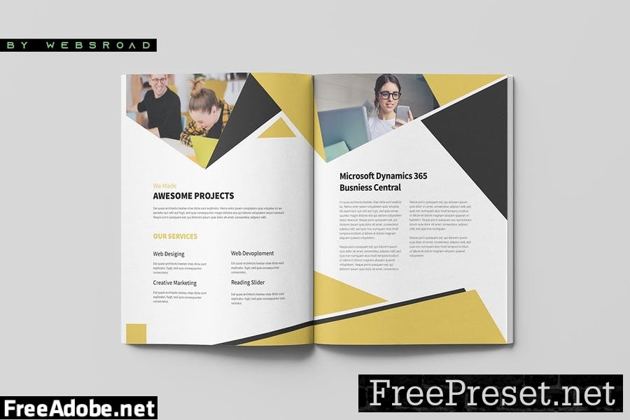 Aqua | Business Brochure Template Design FWA36EN