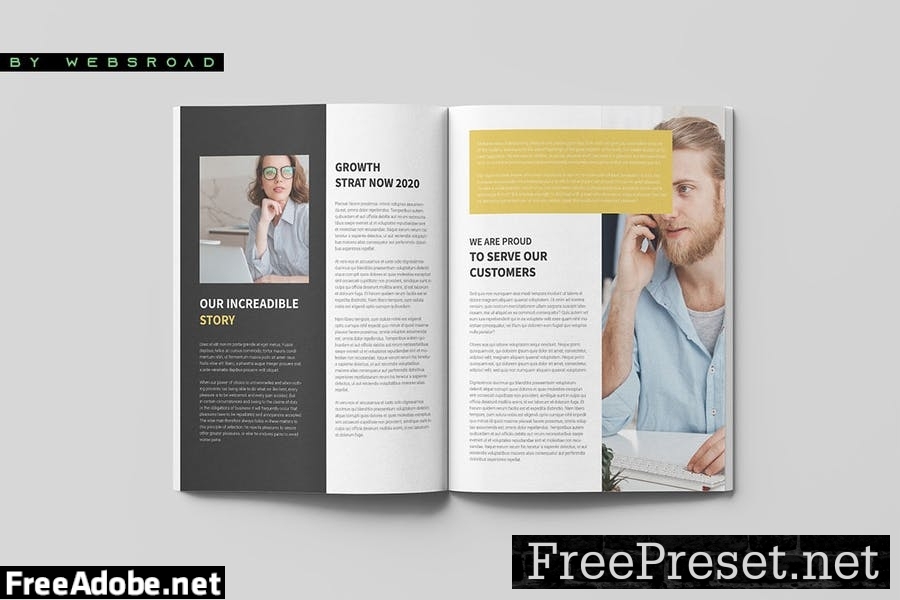 Aqua | Business Brochure Template Design FWA36EN