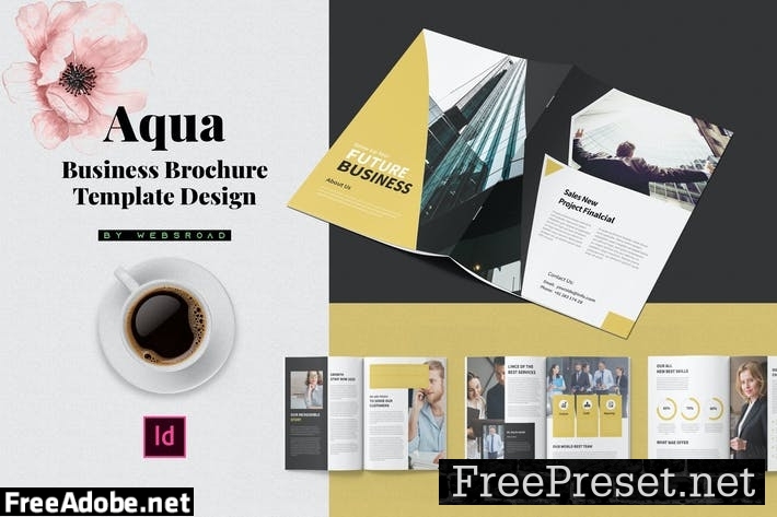 Aqua | Business Brochure Template Design FWA36EN