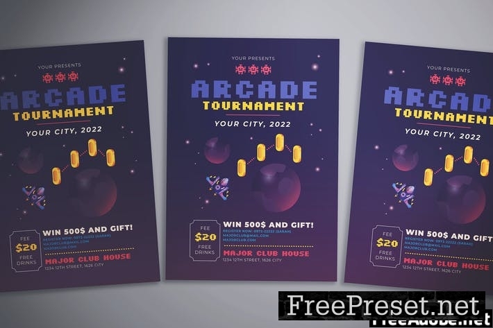 Arcade Game Flyer VKEPWPT