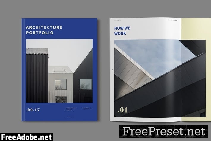 Architectural Portfolio Brochure Template 53XZVBC