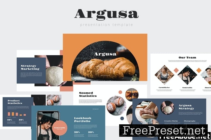 Argusa - Bakery Powerpoint Template PW2K4HC