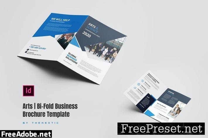 Art | Bi-Fold Business Brochure Template MBP6VM2