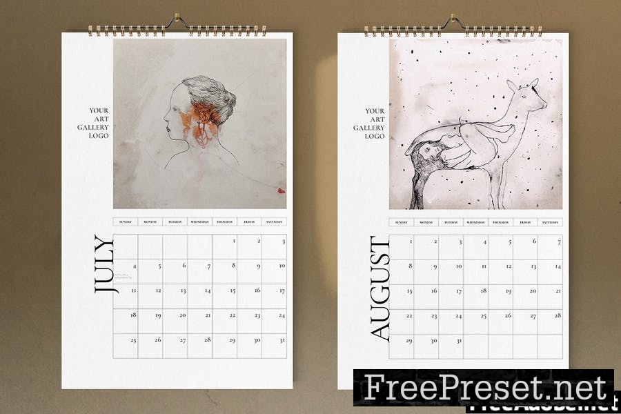 Art Calendar 2021 Template