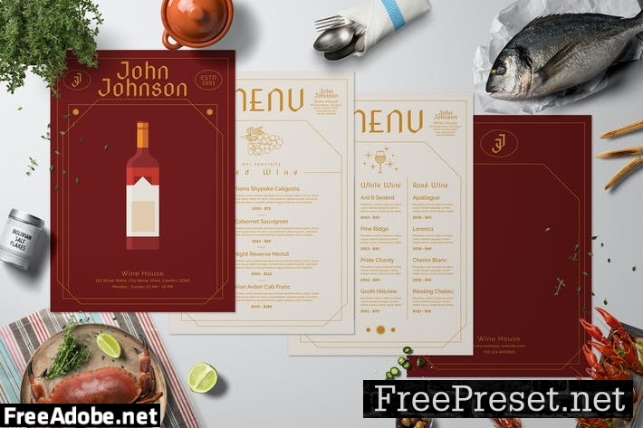 Art Deco Menu XJUVGYJ