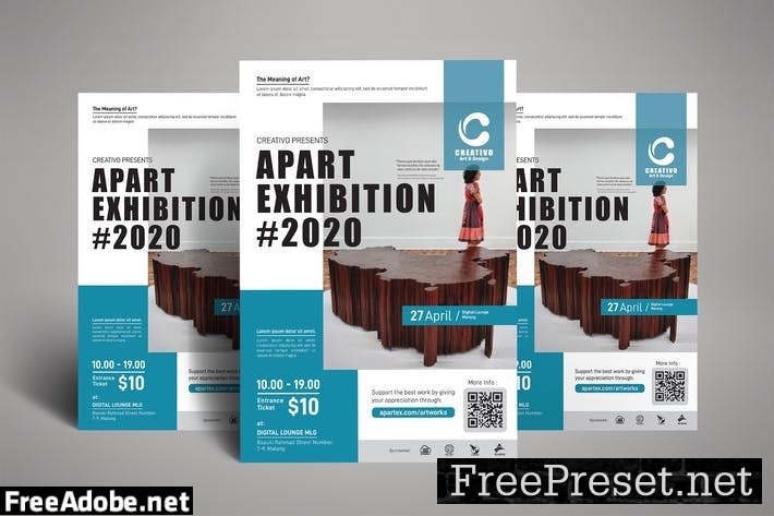 Art Exhibition Poster Flyer DX94EJ5