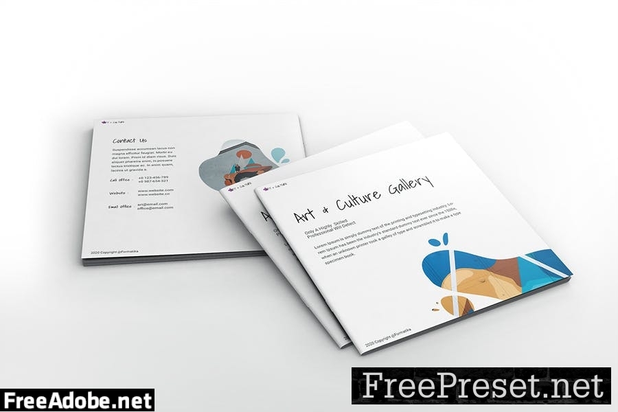 Art Gallery Square Brochure Template