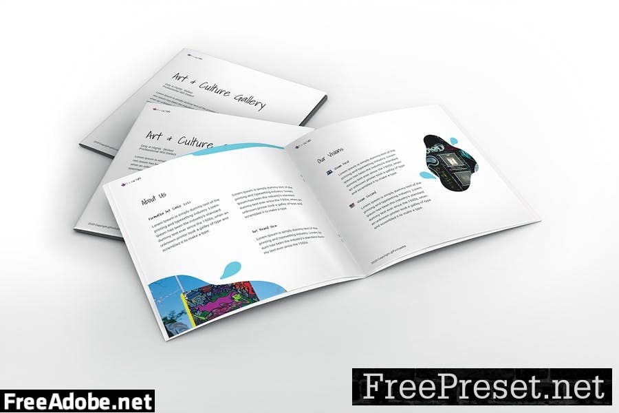 Art Gallery Square Brochure Template