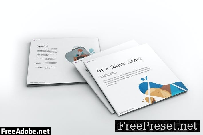 Art Gallery Square Brochure Template BPFFXB2