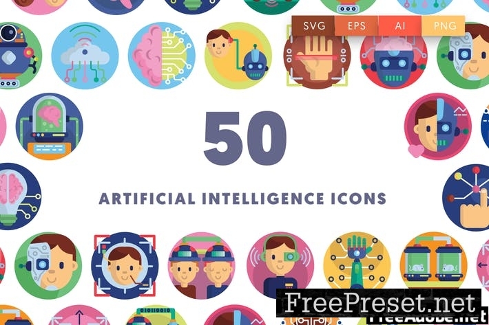 Artificial Intelligence Icons AKMRBZB