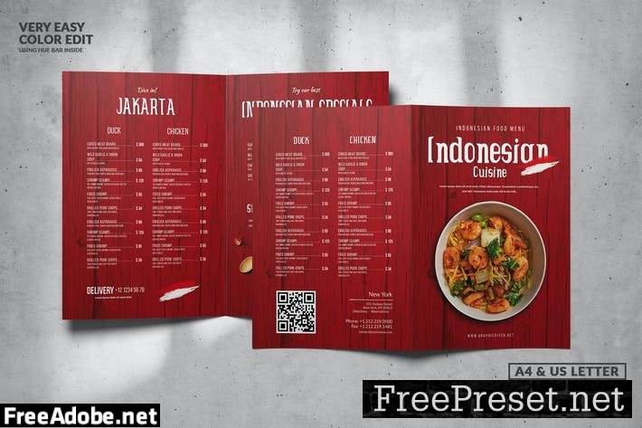 Asian Food Menu Design A4 & US Letter ULZ3TYZ