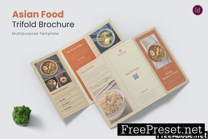 Asian Food Trifold Brochure RX9ET4J