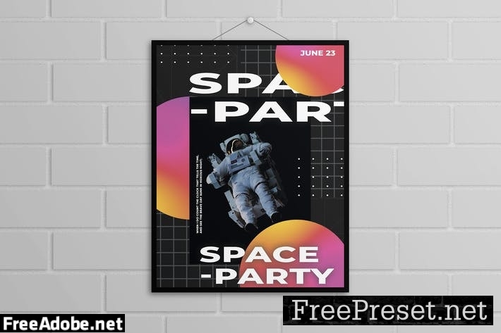 Astronaut Poster Template 5GS8QVW