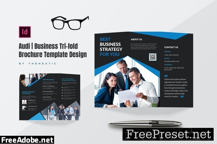 Audi | Business Tri-fold Brochure Template Design 8C52UBQ