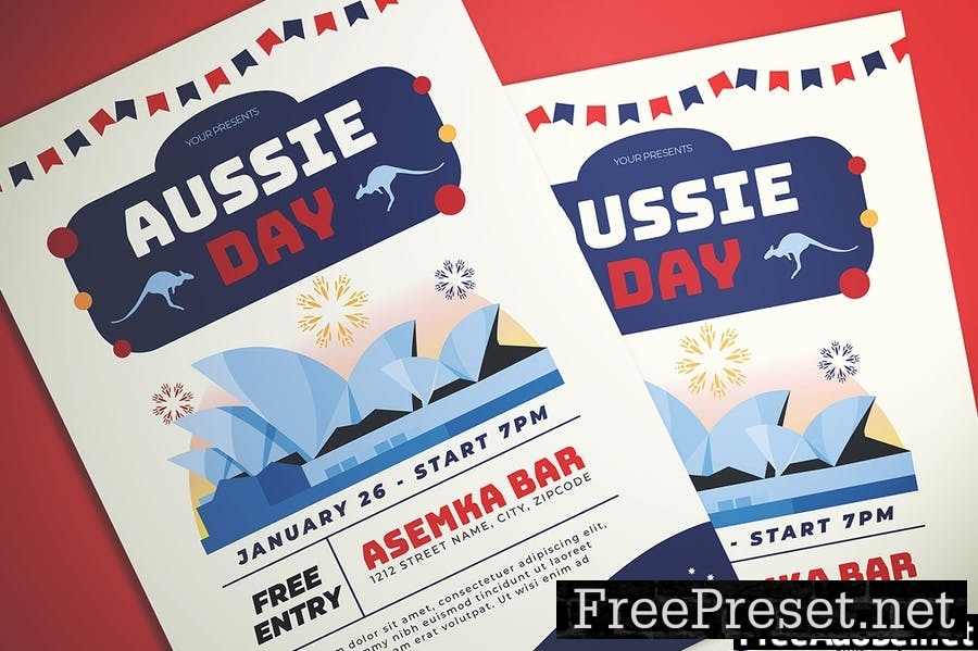 Australia Day Party Flyer XW7RZA3