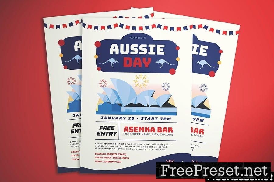 Australia Day Party Flyer XW7RZA3