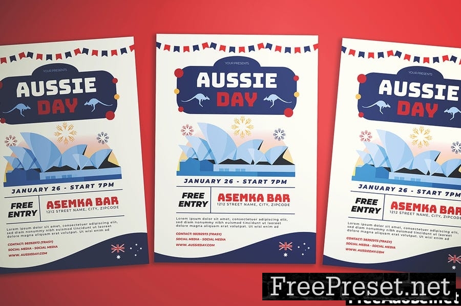 Australia Day Party Flyer XW7RZA3