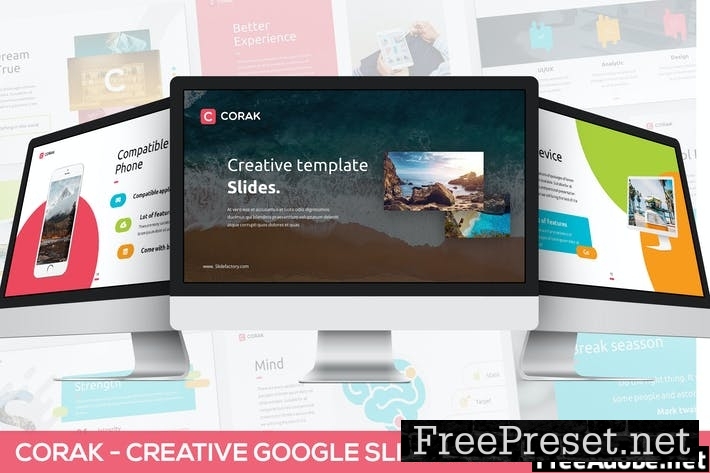 Corak - Creative Google Slides Template 9VCEXD