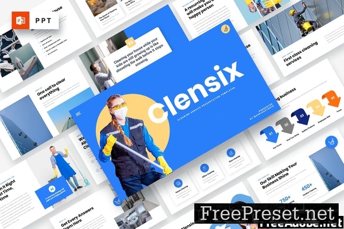 CLENSIX - Cleaning Services Powerpoint Template 23UYHDV