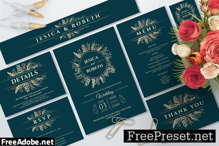 Wedding Invitation Suite 22PCGVG