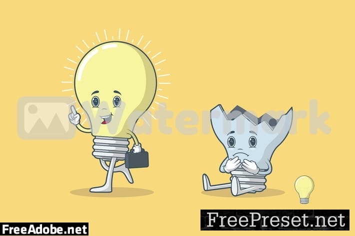 Light Bulb Character FJ3NBZM